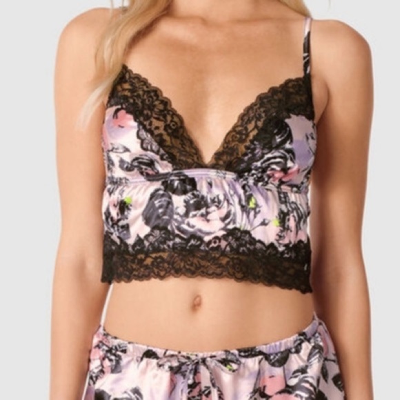 LA SENZA SATIN LACE PAJAMA TOP - Picture 1 of 3